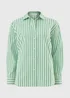 Green Stripe Poplin Shirt - Size 8 Image 4