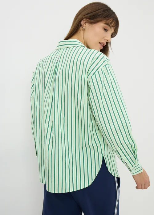 Green Stripe Poplin Shirt - Size 8 Image 3