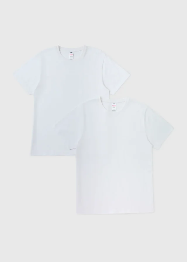 2 Pack White Vest T-Shirt