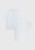 2 Pack White Vest T-Shirt - Small Image 1