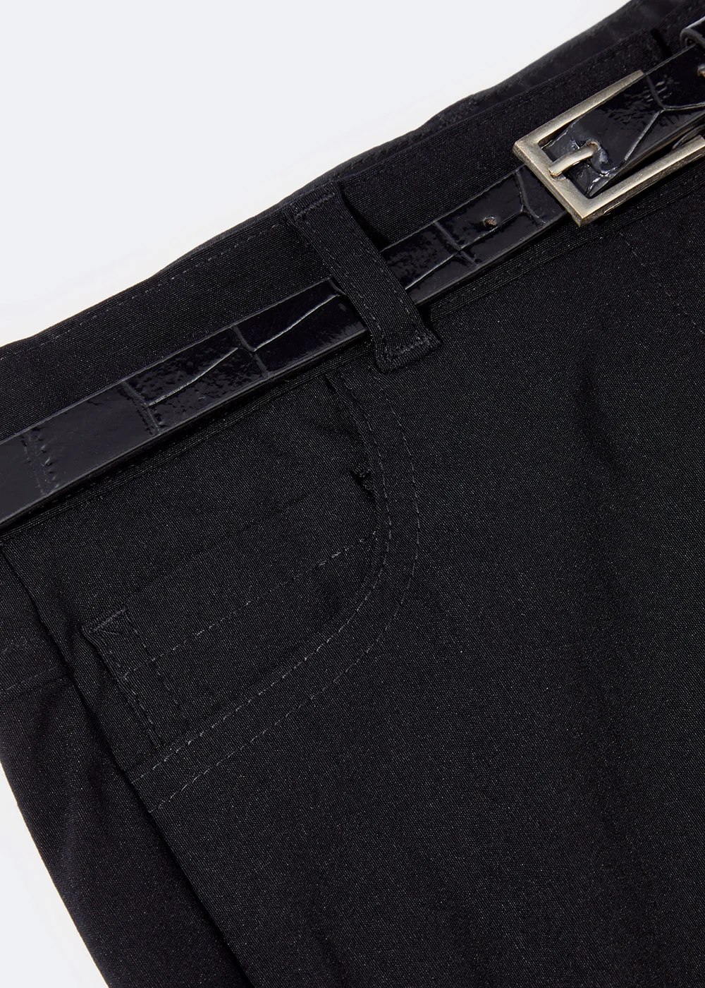 Girls Black Teen Skinny Fit School Trousers (8-16yrs) - 13 Yrs Image 2