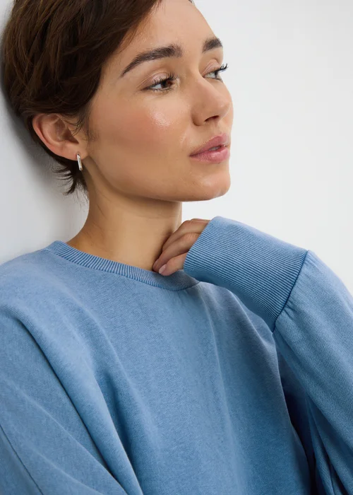 Light Blue Acid Wash Sweatshirt - Medium Image 3