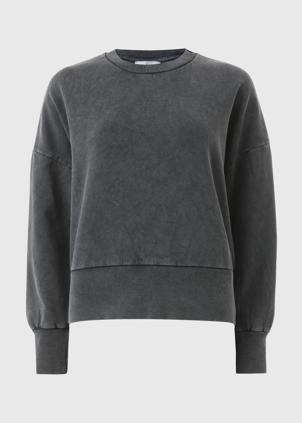 Charcoal Acid Wash Sweatshirt - Small Image 1