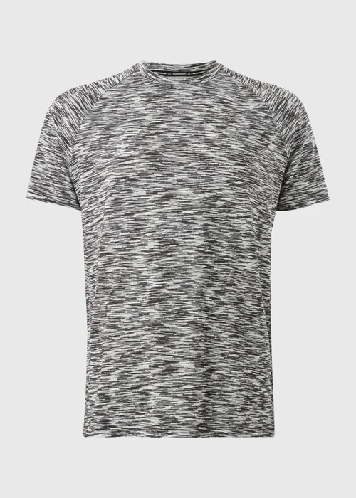 Souluxe Grey Texture Space Dye T-Shirt - Small Image 4