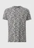 Souluxe Grey Texture Space Dye T-Shirt - Small Image 4