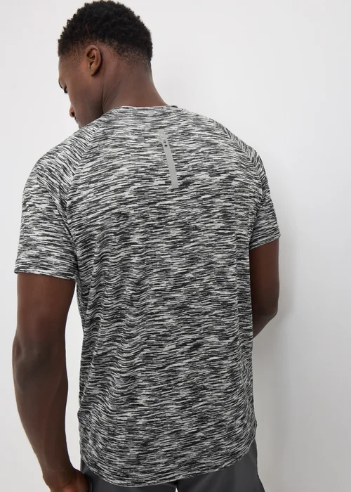Souluxe Grey Texture Space Dye T-Shirt - Small Image 3