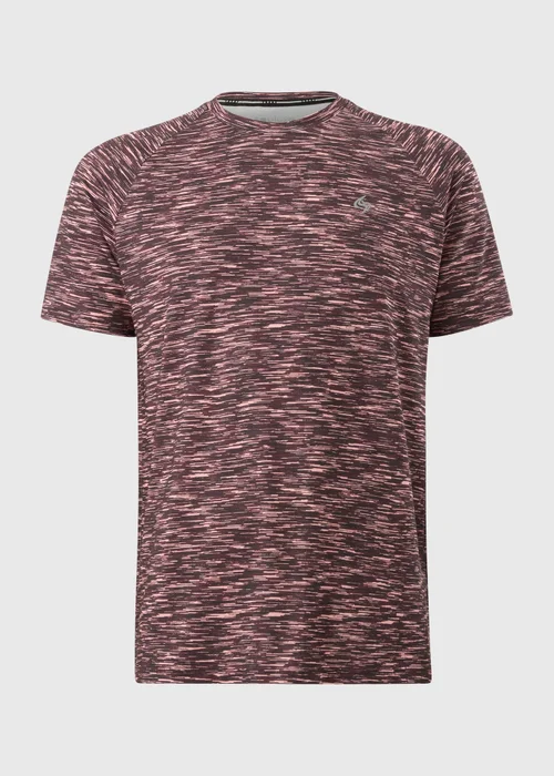 Souluxe Burgundy Space Dye T-Shirt - Small Image 4