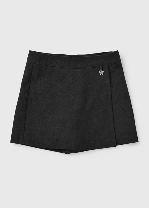 Girls Grey Woven School Skort (6-13yrs) - 6 Yrs Image 1