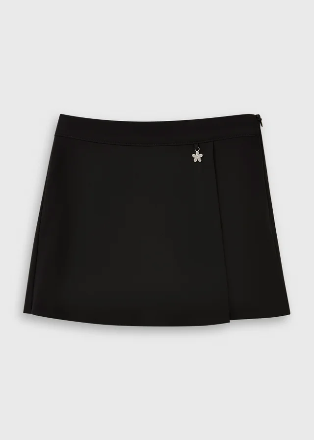 Girls Black Woven Skort (7-13yrs)