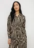 Black Abstract Channel Waist Shirt - Size 22 Image 1
