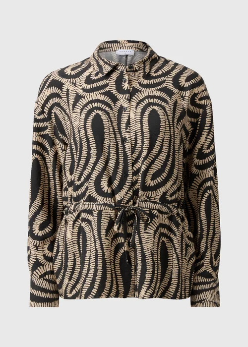 Black Abstract Channel Waist Shirt - Size 22 Image 4