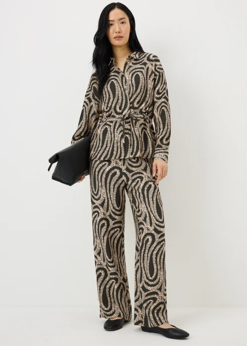 Black Abstract Channel Waist Shirt - Size 22 Image 2