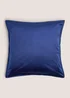 Navy Plain Velvet Cushion Image 1