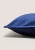 Navy Plain Velvet Cushion Image 2