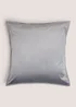 Grey Plain Velvet Cushion Image 1