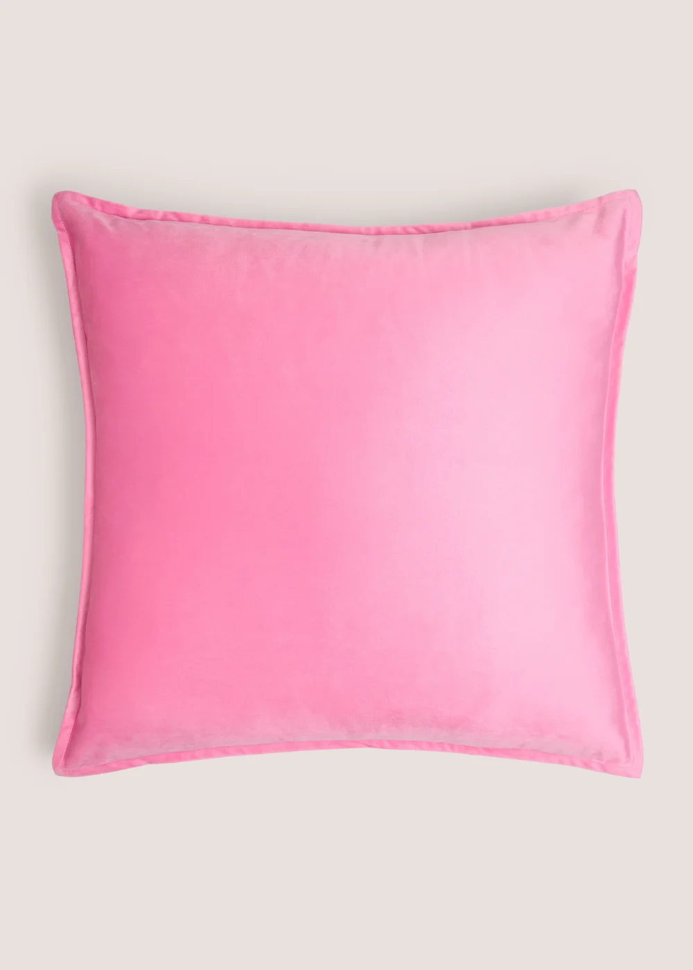 Pink Plain Velvet Cushion Image 1