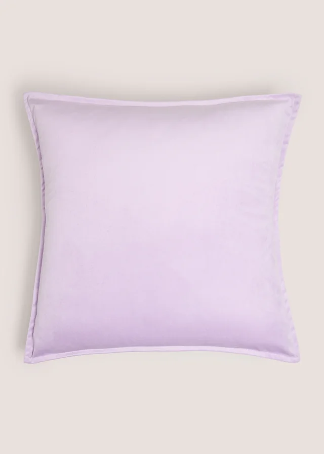Lilac Plain Velvet Cushion