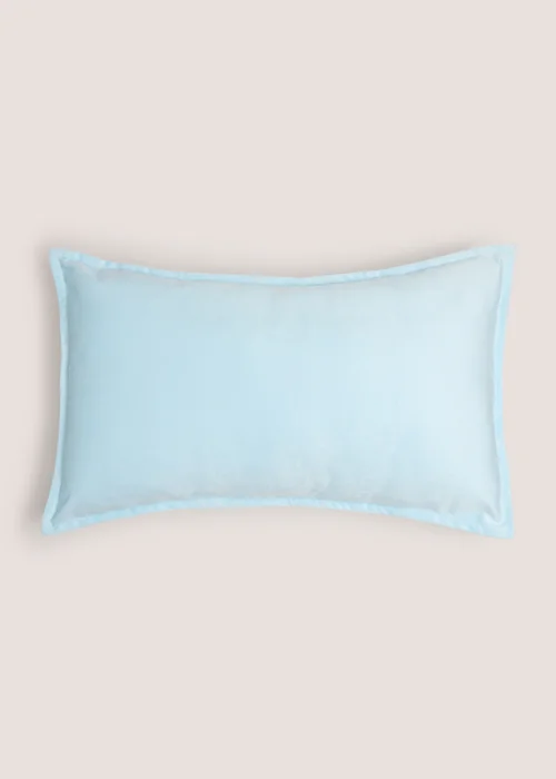 Blue Plain Velvet Cushion Image 1