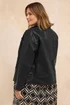 Evans Curve Black Faux Leather Biker Jacket - 20 Image 3