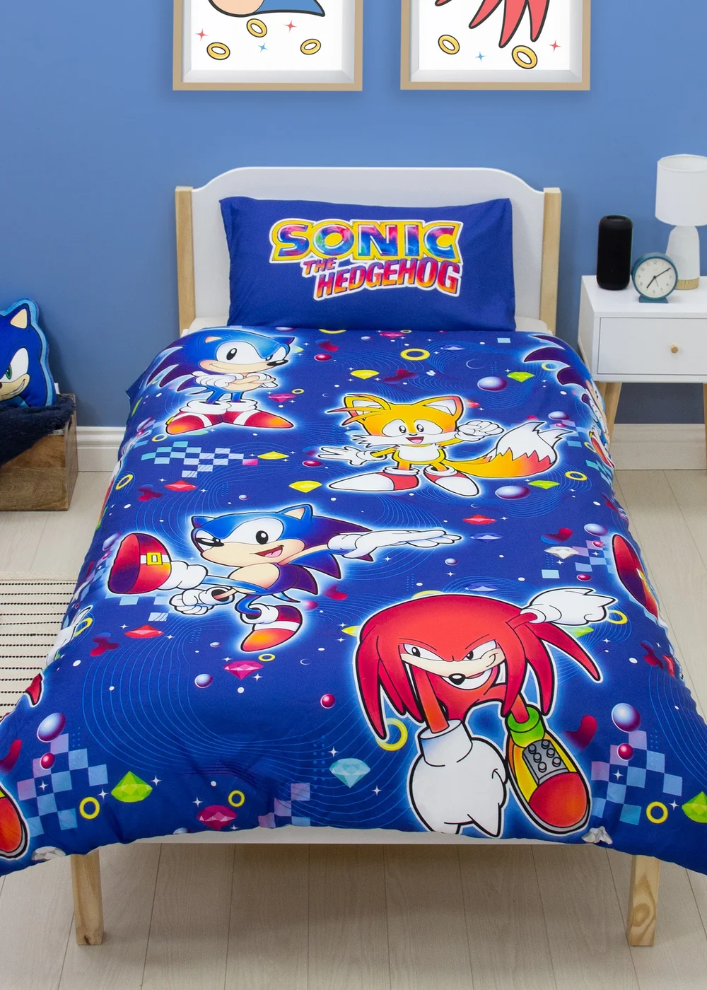 Sonic The Hedgehog Blue Liquid Rotary Duvet Cover - Single Image 1
