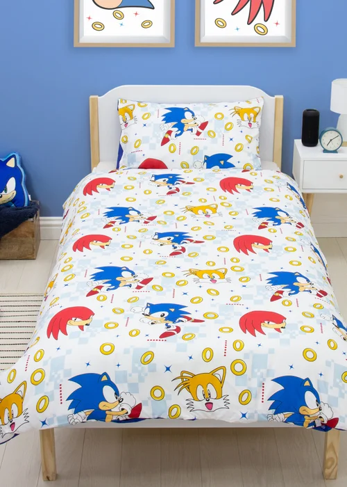Sonic The Hedgehog Blue Liquid Rotary Duvet Cover - Single Image 2