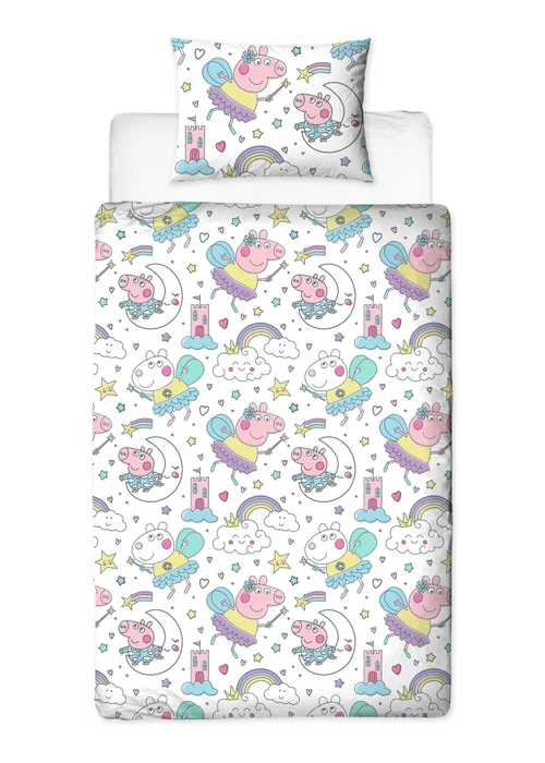 Peppa Bedtime Pink Panel Duvet Cover - Single Image 4