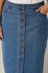 Evans Curve Blue Button Through Denim Maxi Skirt - Size 26-28 Clothing Image 5