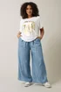 Evans Curve Light Blue Lyocell Wide Leg Trousers - 22-24 Image 5
