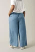 Evans Curve Light Blue Lyocell Wide Leg Trousers - 22-24 Image 4