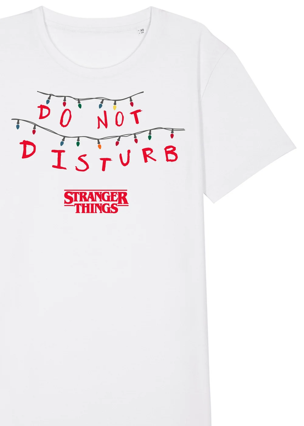 Spiral Galaxy Netflix Stranger Things Do Not Disturb White Graphic Nightdress - S Image 2