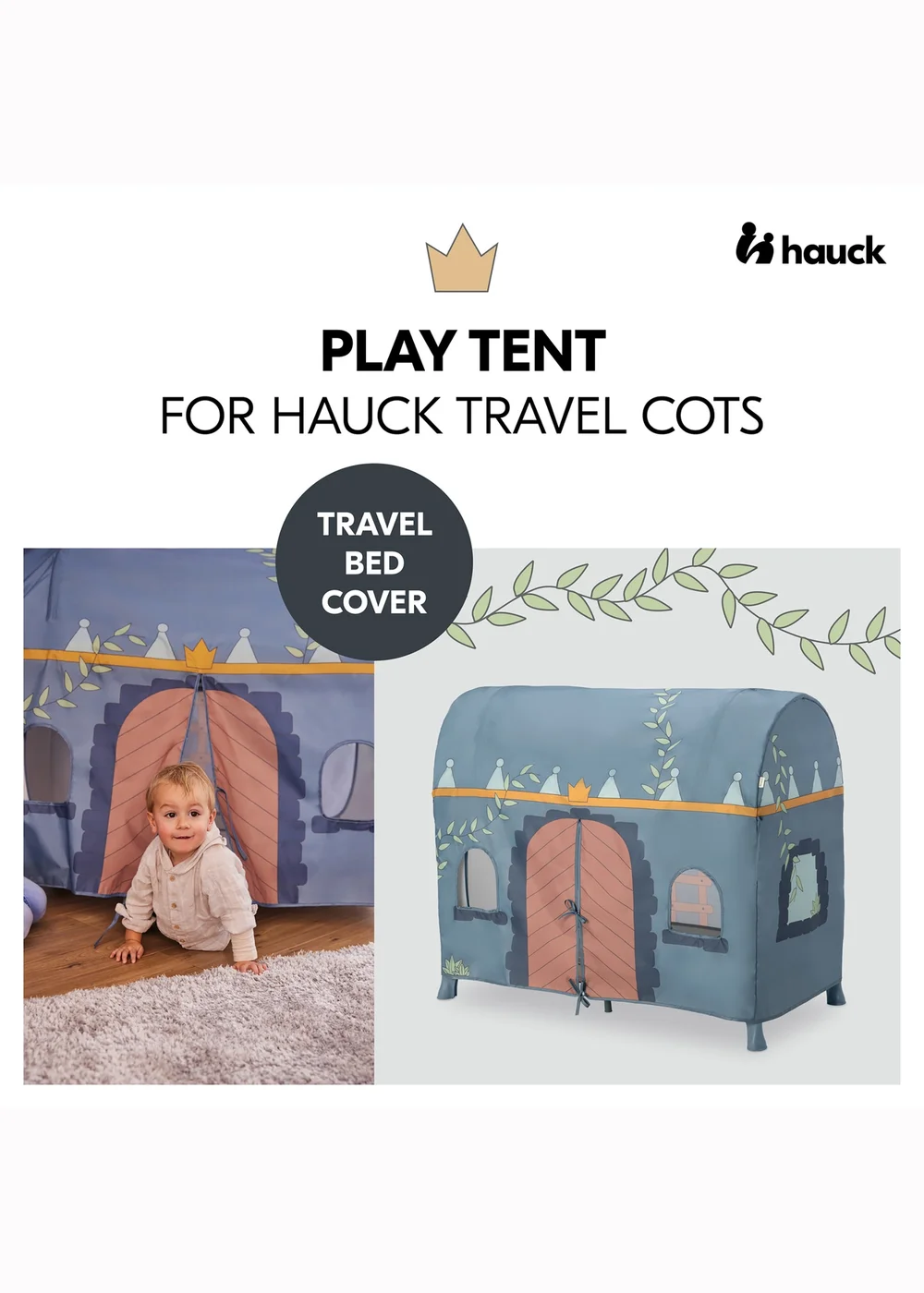 Hauck Blue Travel Bed Cover Palace - One Size Image 2