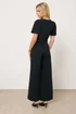 M&Co Petite Black Cropped Jumpsuit - Size 14 Clothing Image 3