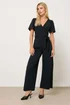 M&Co Petite Black Cropped Jumpsuit - Size 14 Clothing Image 1
