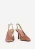 Linzi Rhea Mocha Mousse Sling Back Court Heels - Size 6 Image 3