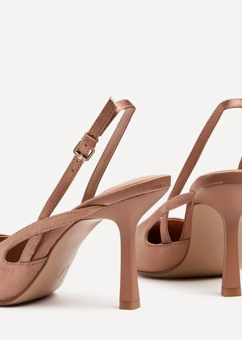 Linzi Rhea Mocha Mousse Sling Back Court Heels - Size 6 Image 4