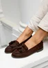 Linzi Rosemary Brown Faux Suede Classic Slip On Loafer - Size 5 Image 6