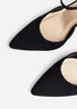 Linzi Mara Black Faux Suede Block Heeled Court Shoe - Size 8 Image 5