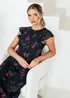 Anaya With Love Black Floral Flutter Sleeve Maxi Dress - 18 Image 6