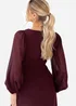 Anaya With Love Maroon Faux Wrap Blouson Sleeve Maxi Dress - 14 Image 4