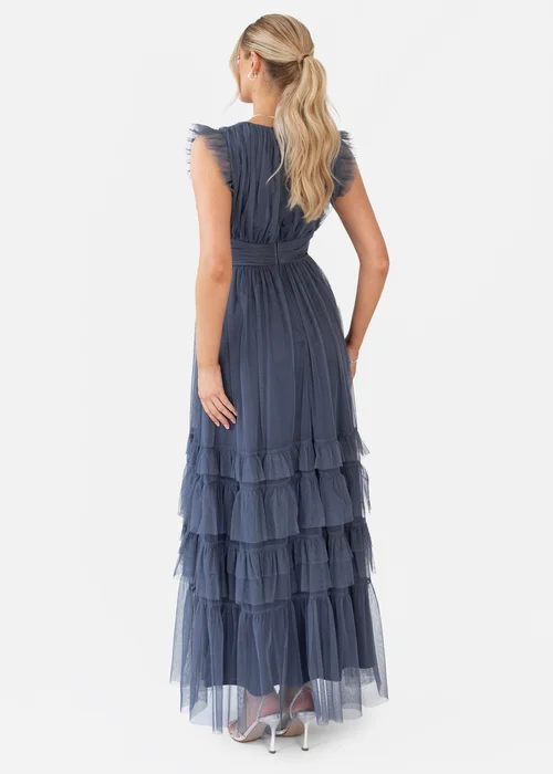 Anaya With Love Vintage Indigo Flutter Sleeve Ruffle Maxi Dress - 12 Image 2