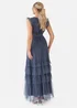 Anaya With Love Vintage Indigo Flutter Sleeve Ruffle Maxi Dress - 12 Image 2