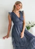 Anaya With Love Vintage Indigo Flutter Sleeve Ruffle Maxi Dress - 12 Image 5