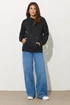 Long Tall Sally Black Drawstring Hoodie - Size 12 Image 2