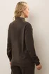 Long Tall Sally Chocolate Brown Slogan Zip Sweatshirt - Size 18 Image 4