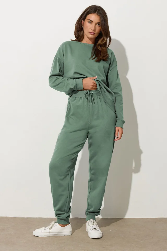 Long Tall Sally Khaki Green Cuffed Jogger