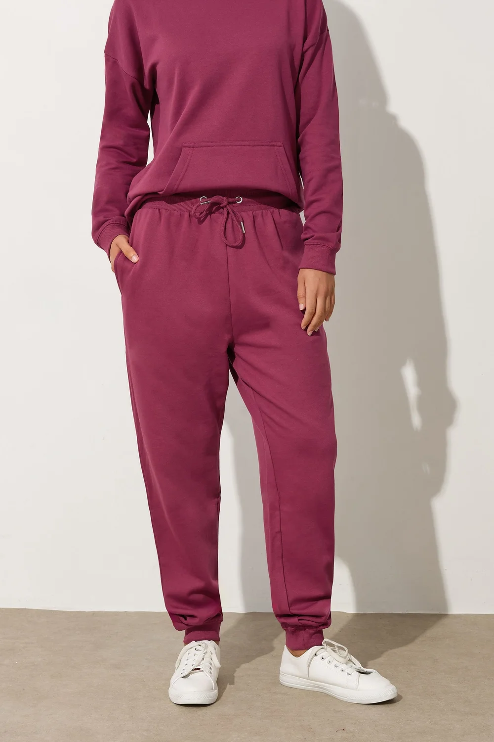 Long Tall Sally Dark Pink Cuffed Jogger - 16/L36 Image 2
