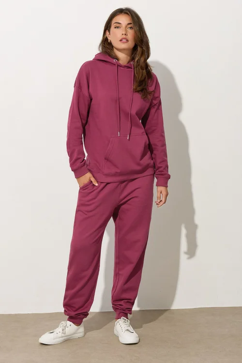 Long Tall Sally Dark Pink Cuffed Jogger - 16/L36 Image 1