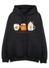 Spiral Galaxy Pumpkin Spice Latte Black Graphic Hoodie - 4XL Image 1