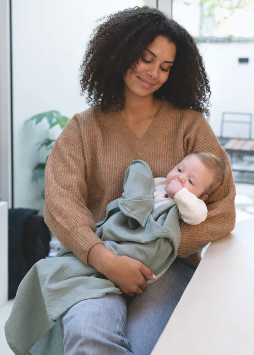 Babymoov Doomoo Green Muslin Breastfeeding Cover Mom n Play - One Size Image 4