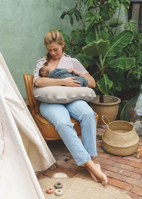 Babymoov Doomoo Sand Jersey Muslin Feeding Pillow Softy - One Size Image 1